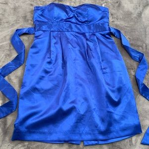 Brand new blue silk mini dress!